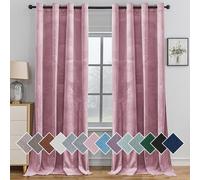 Rideaux occultants YSTYLE pour chambre et salon - Ensemble de 2 panneaux de rideaux isolants thermiques, 140x260 CM, SEHLR, Rose