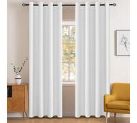 Rideaux occultants YSTYLE pour chambre et salon - Ensemble de 2 panneaux de rideaux isolants thermiques, 140x280 CM, ZGB, Blanc