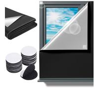 Rideaux OccultantsTissu Oxford 420D Rideau Sans Percage Protection UV Guard Total Blackout Blinds Protection Solaire (145x100)