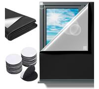 Rideaux OccultantsTissu Oxford 420D Rideau Sans Percage Protection UV Guard Total Blackout Blinds Protection Solaire 100% Opaques Stores Rideau Occultant Voyageadaptés aux Fenêtres de Maison (145x100)