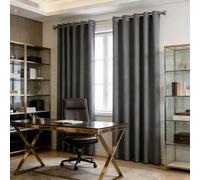 Rideaux Opaques 240 x 240 cm Bloquer Lumiere, Thermique Isolant Anti Froid Doux Rideau Occultant avec Œillets Design Moderne à Oeillets pour Salon et Chambre, Gris