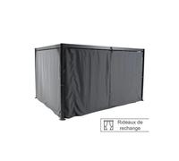 Hespéride – Rideaux pour pergola Belize – Ardoise – Polyester – 4 x 3 m (jeu de 4)