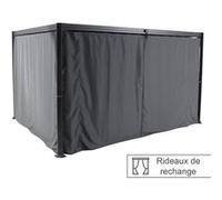 Hespéride – Rideaux pour pergola Belize – Ardoise – Polyester – 4 x 3 m (jeu de 4)