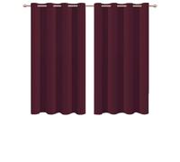 Rideaux Opaques Rideaux 100 x 160 cm 100% Polyester, Isolant Anti UV, Intérieurs Decoration Rideaux Occultant pour Salon pour Maison Chambre Fenetre, Vin Rouge