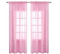 Rideaux pastoraux légers pour une atmosphère chaleureuse à la maison, solution de draperie parfaite pour n'importe quelle pièce (rose)