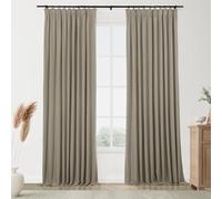 Rideaux plissés extra longs à isolation thermique pour chambre principale (101,6 x 304,8 cm)