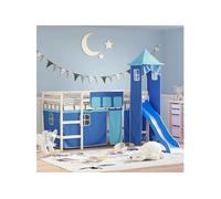 vidaXL Rideaux pour lit mezzanine 835923 – Tente pour lit superposé avec poches pour enfant