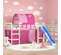 Rideaux pour Lit Mezzanine avec Tunnel Tente Chambre Bleu Polyester vidaXL