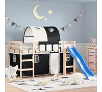 Rideaux pour Lit Mezzanine avec Tunnel Tente Chambre Bleu Polyester vidaXL