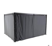 Rideaux pour pergola ""Belize"" ardoise 4x3m en polyester - Hespéride