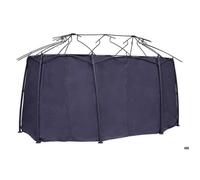 Rideaux pour tonnelle ""Maldives"" 5x3m en polyester ardoise - Hespéride