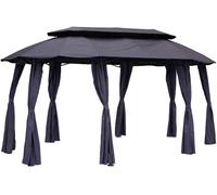 Rideaux pour tonnelle MALDIVES Ardoise 5 x 3 m - Polyester Hespéride