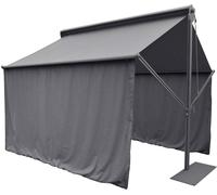 Rideaux pour tonnelle SALSA Ardoise 4 x 2 m - Polyester Hespéride