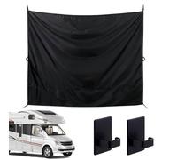 Rideaux pour Voiture, Rideaux D'Intimité Grand Format Noir, Store Réutilisable 2.x 1.8m avec 2 Crochets Magnétiques pour Berline Minibus Caravane Sorties Familiales Et