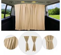 Rideaux De Séparation de Cabine Universel pour Voiture H2 Beige Tissu