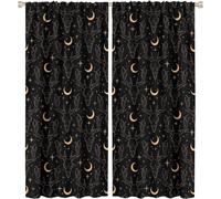 Rideaux Tete De Chevre, Sorciere Mysterieuse, Crane Malefique, Avec Poche, Rideaux De Fenetre Occultants Pour Decoration De Chambre A Coucher Et De Salon