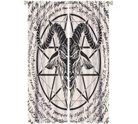 Rideaux Tete De Chevre, Sorciere Mysterieuse, Crane Malefique, Avec Poche, Rideaux De Fenetre Occultants Pour Decoration De Chambre A Coucher Et De Salon