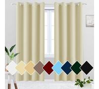 Rideaux thermiques 100 % polyester à isolation thermique avec œillets pour chambre d'enfant, cuisine, dressing - Gris foncé - 240 x 240 cm
