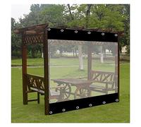 Rideaux transparents d'extérieur pour patios, porches et tonnelles - Housse transparente imperméable pour pergola - 1,8 x 1,8 m