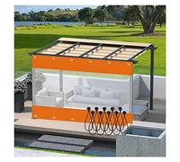 Rideaux transparents pour tonnelle d'extérieur avec œillets, panneaux latéraux en PVC, couverture résistante aux intempéries pour balcon, terrasse, 2,4 x 2 m