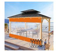 Rideaux transparents robustes et imperméables en PVC pour tonnelle et garage, housses de pergola personnalisables aux intempéries (3 x 2 m)