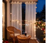 Rideaux Voilage Salon 250 x 219 cm Filtre La Lumière du Soleil, Protège L'Intimité, Transparent Lumineux Filtrer Transparent Intérieurs pour Salon, Balcon, Chambre, Blanc