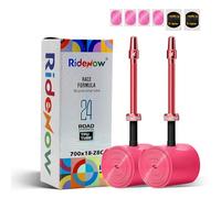 RideNow Lot de 2 chambres à air 700C en TPU - Compatible avec 700 x 18/23/25/28C - 24 g - Ultra légères - Avec valve Presta en métal de 45/65/85 mm