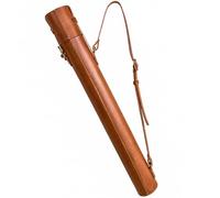RIDEONMOP Tube à documents en cuir premium de 28,3/32,3 pouces - Étui de rangement et de voyage élégant pour dessins, plans, œuvres d'art, affiches, cartes et documents importants,2.7 * 28.3in