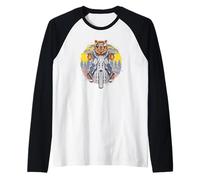 Rider on Bike pour Cycle et Ours Amant Cool Bear Moto Manche Raglan