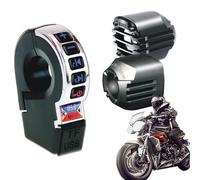 Rider Sound Haut-parleurs étanches pour guidon de moto | Audio stéréo sans fil avec port de charge mobile et sortie de volume claire pour vélo, scooter, voiture, cyclisme, aventure en plein air