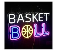 Riderai enseigne lumineuse au néon Basket ball pour enseignes au néon Lettre LED Panneau mural cool pour néons pour salle de basket ball Salle de club Boutique