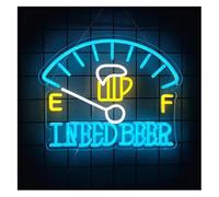 Riderai enseigne lumineuse au néon Décoration lumineuse néon J'ai besoin de bière pour tableau bord enseigne LED 33 cm x 41