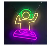Riderai enseigne lumineuse au néon DJ Boy pour enseigne au néon, lumière LED à intensité variable pour lampe de nuit pour USB lettre lumineuse