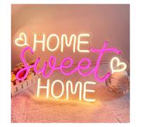 Riderai enseigne lumineuse au néon Home pour sweet pour home pour enseigne au néon Lettres lumineuses LED chaudes Esthétique 42cmх26cm