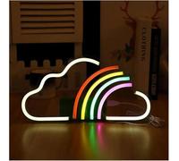 Riderai enseigne lumineuse au néon Lettres colorées Intérieur Luminaires Enseigne Au Néon En Forme D'arc-en-ciel Pour Décoration De Fête Et Vacances