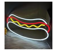 Riderai enseigne lumineuse au néon Pour enseigne au néon Hot Dog, convient pour restaurant, bar ou snack de rue, alimenté