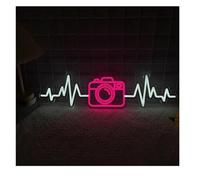 Riderai enseigne lumineuse au néon Pour les enseignes murales décoratives en forme d'appareil photo au néon(10cmx45cm)