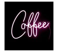 Riderai enseigne lumineuse au néon Pour néon lumière tasse à café enseigne lumineuse LED fête mariage boutique anniversaire réunion salle murale personnalité art décoration murale(D)