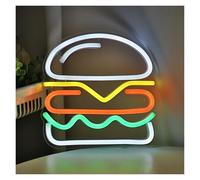 Riderai enseigne lumineuse au néon Pour panneau lumineux mural pour USB Power Hamburger LED pour néon 19,8 cm × 20 cm