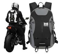 Riderbag Sac à dos réfléchissant pour motards, sac à dos léger pour ordinateur portable pour motocyclistes. Sac à dos de voyage. Sécurité pour vélo dans l'obscurité. Avec protecteur dorsal en option