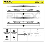 RIDEX 298W0033 Balai d'essuie-glace