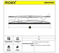 RIDEX 298W0062 Essuie-glace