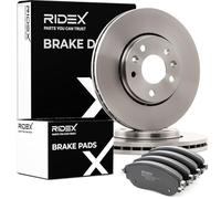 RIDEX 3405B0880 Set d'essieu Disques et plaquettes de freins Avant sans vis/boulons Compatible avec OPEL Vivaro B Van X82