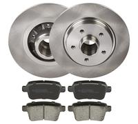 RIDEX 3405B1834 Set d'essieu Disques et plaquettes de freins Arrière sans roulement de roue sans palier de secours magnétique intégré pour RENAULT Kangoo II Express (FW, FW0/1)