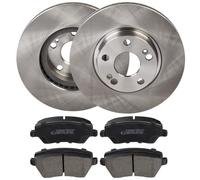 RIDEX 3405B1940 Set d'essieu Disques et plaquettes de freins Avant avec tôle anti-bruit Compatible avec MERCEDES-BENZ Citan Van W415