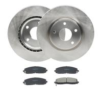 RIDEX 3405B2001 Set d'essieu Disques et plaquettes de freins Avant avec accessoires sans vis/boulons Compatible avec VW Routan Van