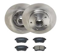RIDEX 3405B2153 Set d'essieu Disques et plaquettes de freins Arrière avec moyeu de roue Compatible avec RENAULT Megane III 3/5 portes BZ0/1