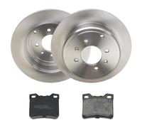 RIDEX 3405B2156 Set d'essieu Disques et plaquettes de freins Arrière sans vis/boulons Compatible avec PEUGEOT 406 Berline 8B