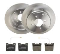 RIDEX 3405B2165 Set d'essieu Disques et plaquettes de freins Arrière sans vis/boulons Compatible avec PEUGEOT 406 Berline 8B