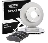 RIDEX 3405B2796 Set d'essieu Disques et plaquettes de freins Avant sans vis/boulons Compatible avec NISSAN NV200 / Evalia Minibus